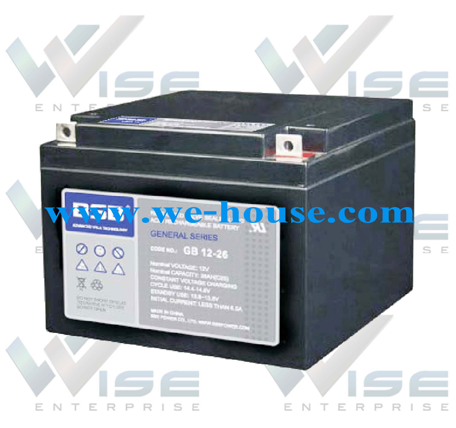 แบตเตอรี่เครื่องสำรองไฟ/ไฟฉุกเฉิน (Sealed Load Acid Batteries) ยี่ห้อ:  Battery GB Series