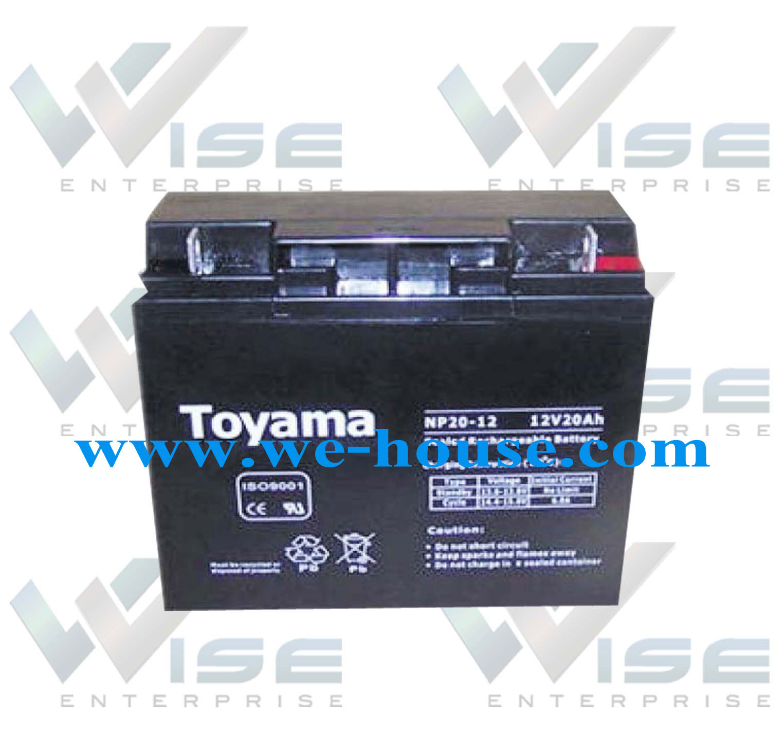 แบตเตอรี่เครื่องสำรองไฟ/ไฟฉุกเฉิน (Sealed Load Acid Batteries) ยี่ห้อ: TOYAMA